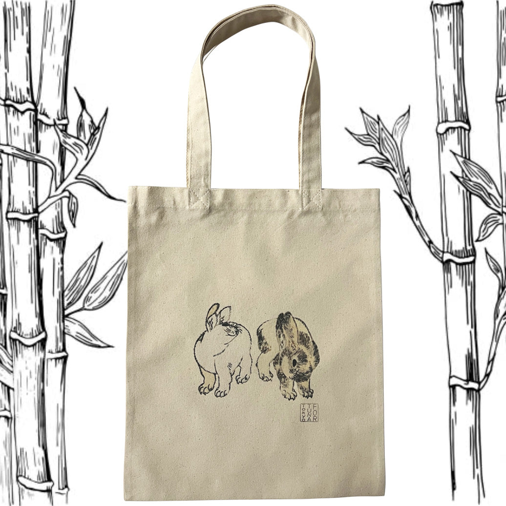 The Ukiyoe painter HOKUSAI rabbit tote bag now on sale – FORTUNA Tokyo