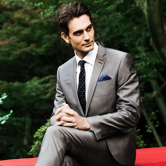 Men’s Jacquard Woven 100% Kyoto Silk Tie -15. Sakura Cherry Blossoms Pattern Made in Japan FORTUNA Tokyo