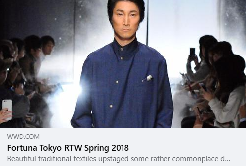 Runway show was picked on WWD global news.