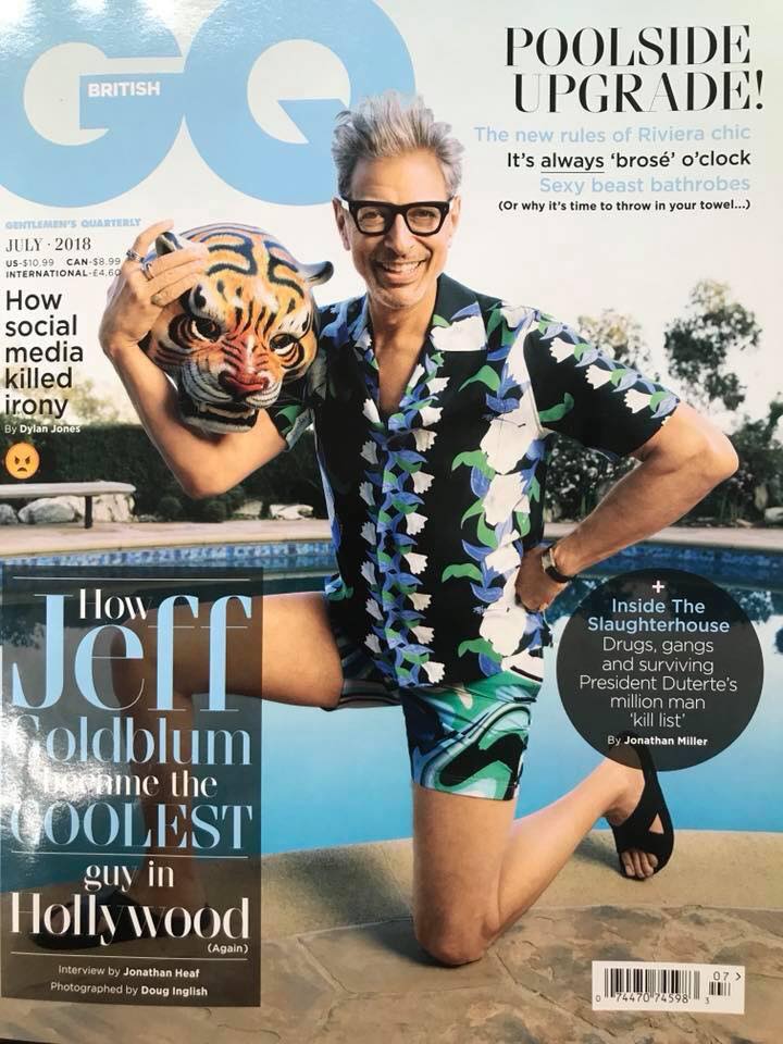 Picked up on the GQ UK July 2018 with Jeff Goldbrum on cover.