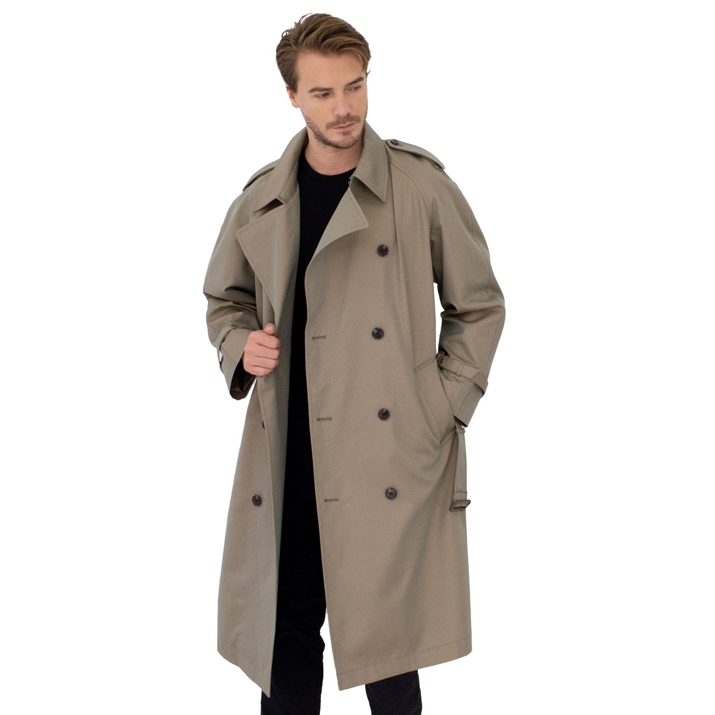 Men's Trench Coat British Military Style 48L - HK Collection Made in Japan FORTUNA Tokyo