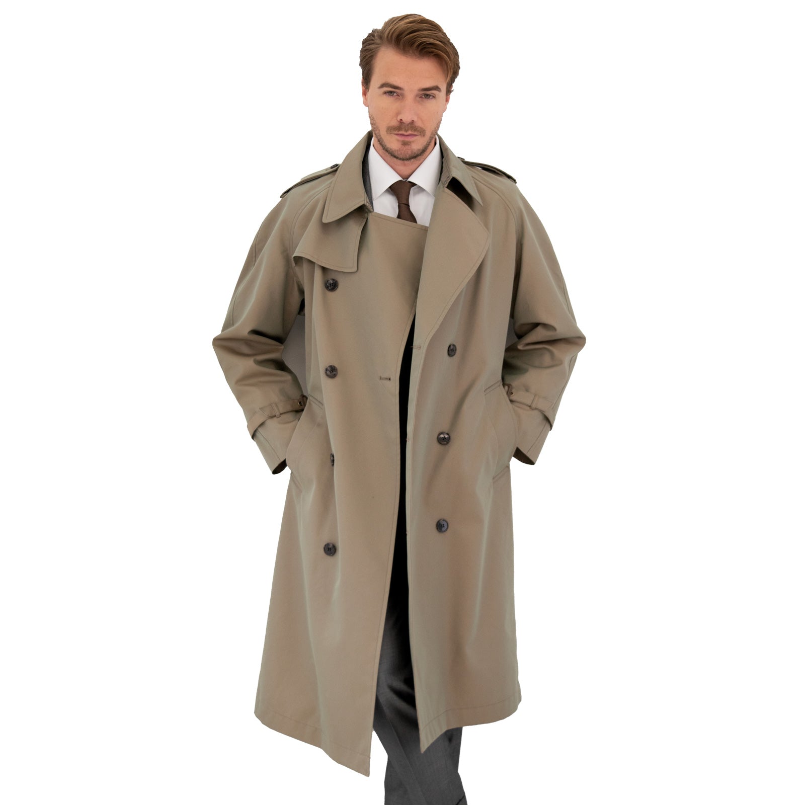 Men's Trench Coat British Military Style 48L - HK Collection Made in Japan FORTUNA Tokyo