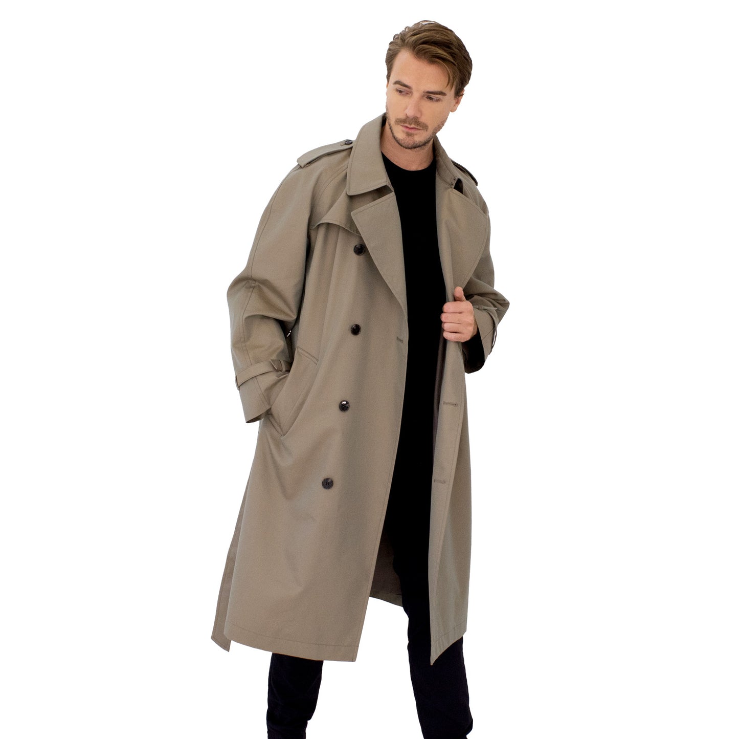 Men's Trench Coat British Military Style 48L - HK Collection Made in Japan FORTUNA Tokyo