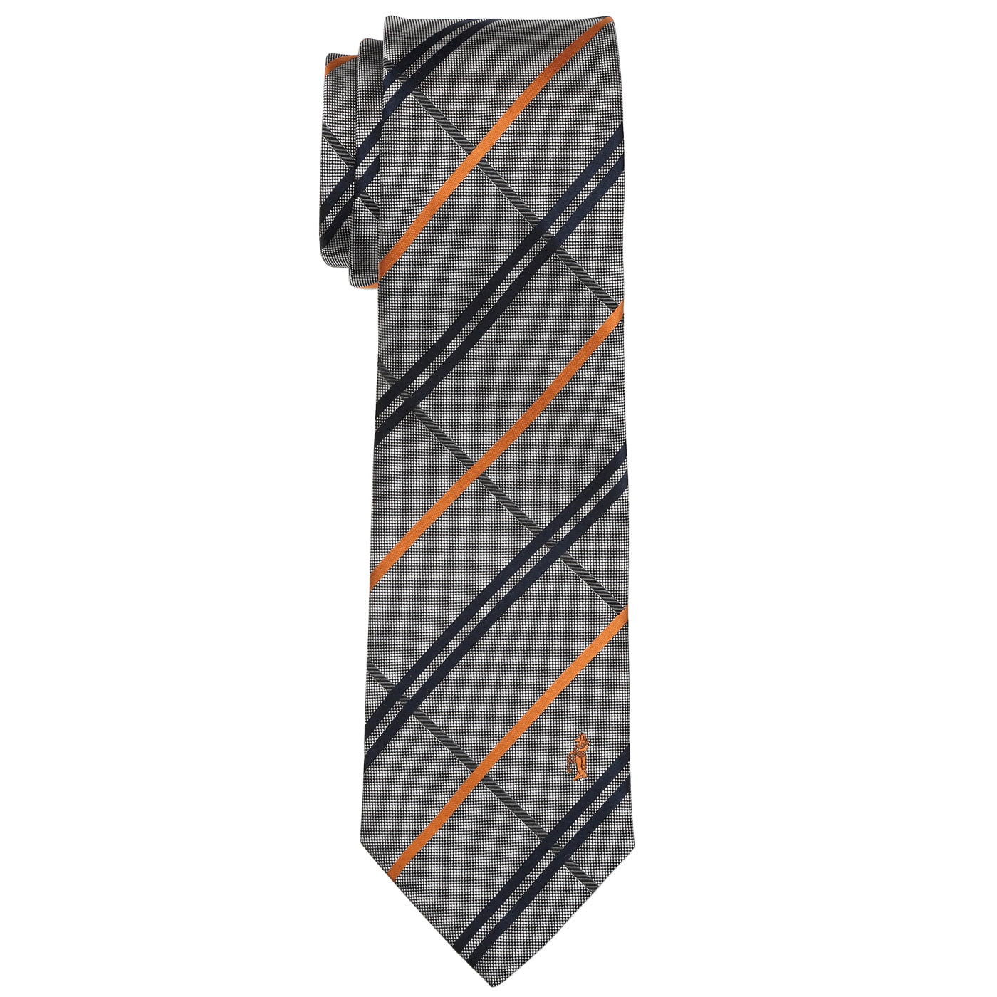 Men’s Jacquard Woven 100% Nishijin Kyoto Silk Tie -05. Chance Check Plaid Pattern Made in Japan FORTUNA Tokyo