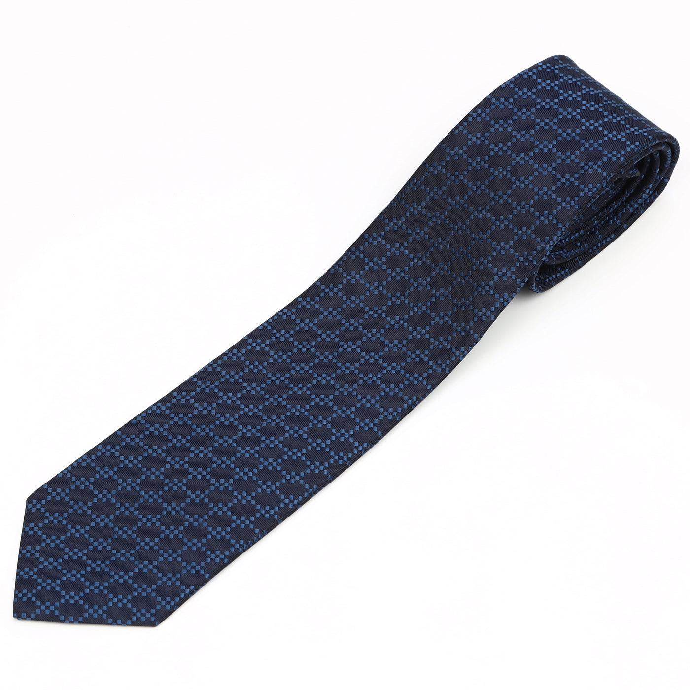 Men’s Jacquard Woven 100% Kyoto Silk Tie -25. Diamond- diamond pattern Made in Japan FORTUNA Tokyo