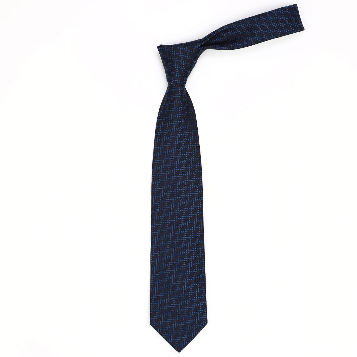 Men’s Jacquard Woven 100% Kyoto Silk Tie -25. Diamond- diamond pattern Made in Japan FORTUNA Tokyo