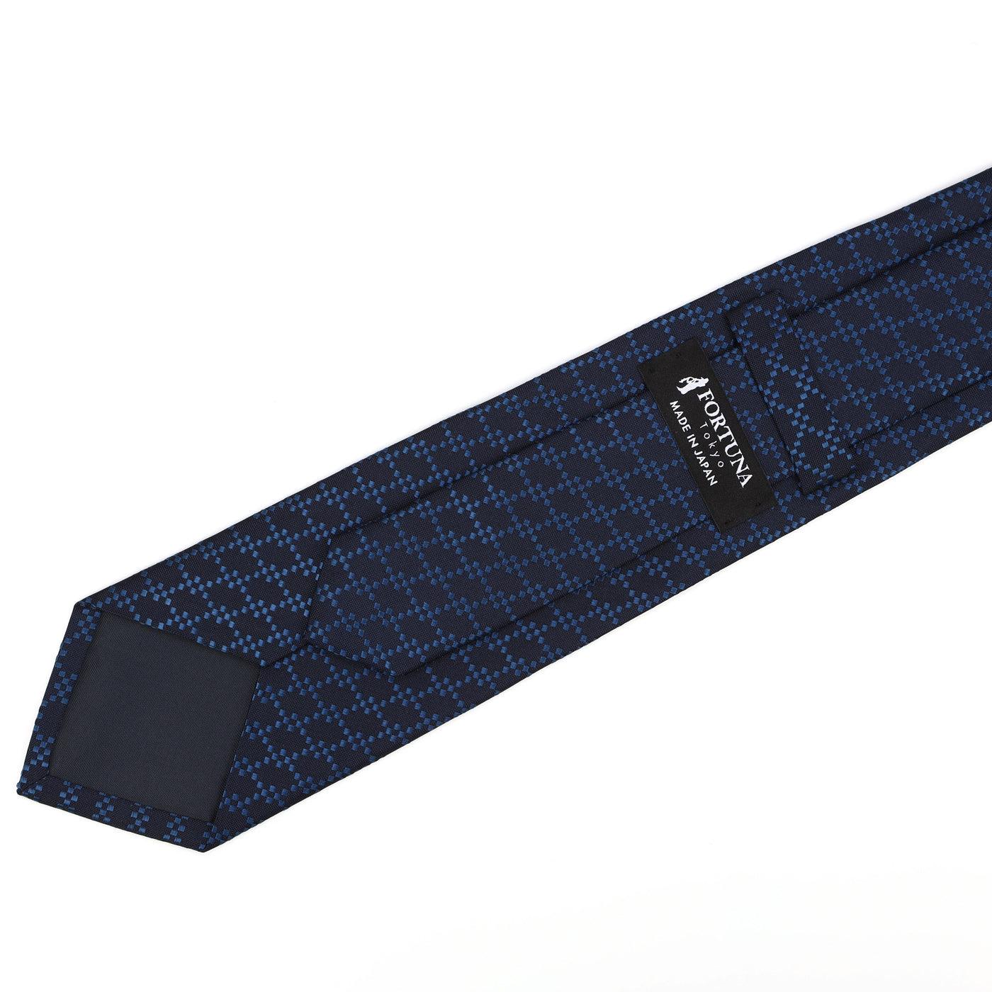 Men’s Jacquard Woven 100% Kyoto Silk Tie -25. Diamond- diamond pattern Made in Japan FORTUNA Tokyo