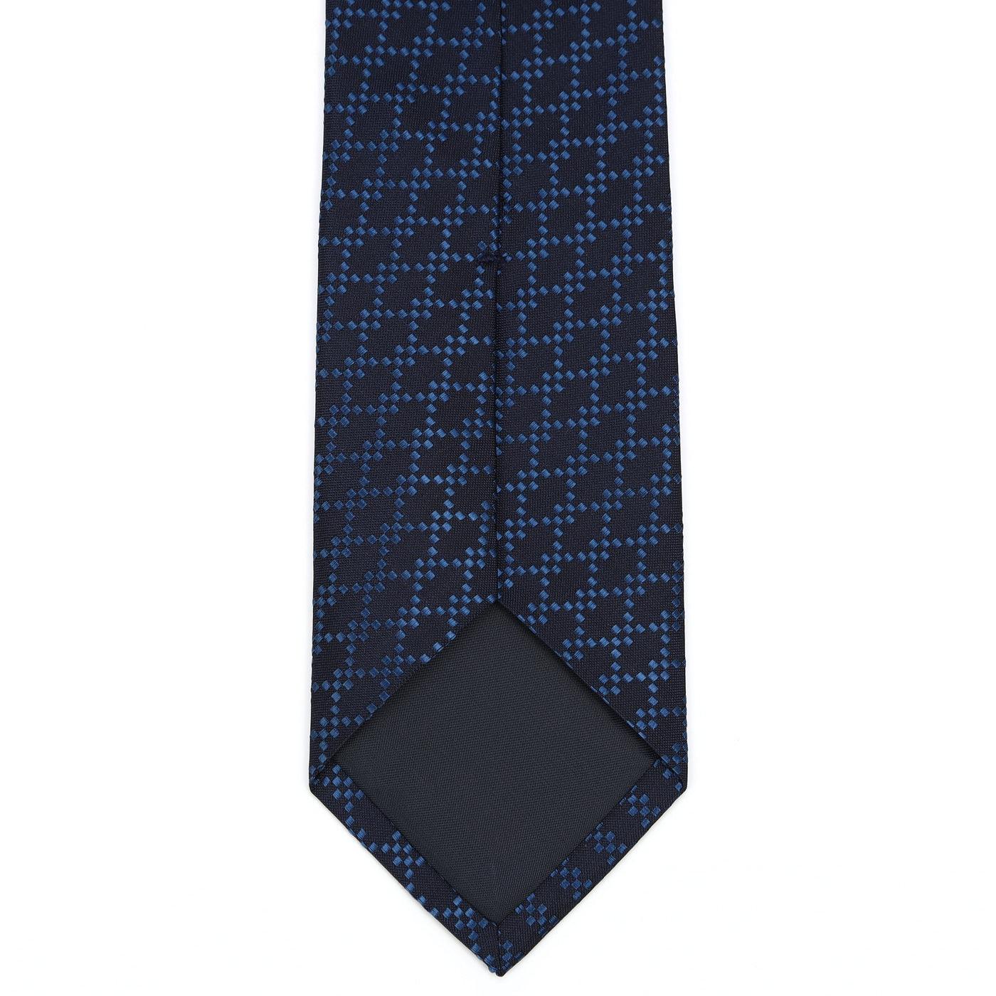 Men’s Jacquard Woven 100% Kyoto Silk Tie -25. Diamond- diamond pattern Made in Japan FORTUNA Tokyo