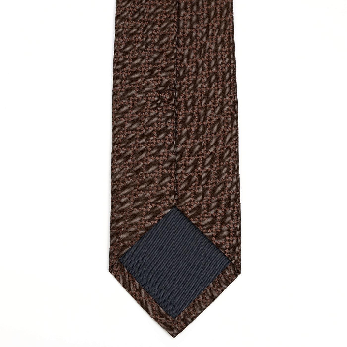 Men’s Jacquard Woven 100% Kyoto Silk Tie -25. Diamond- diamond pattern Made in Japan FORTUNA Tokyo