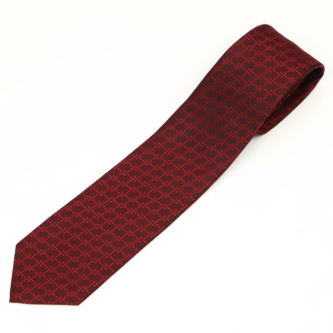 Men’s Jacquard Woven 100% Kyoto Silk Tie -25. Diamond- diamond pattern Made in Japan FORTUNA Tokyo