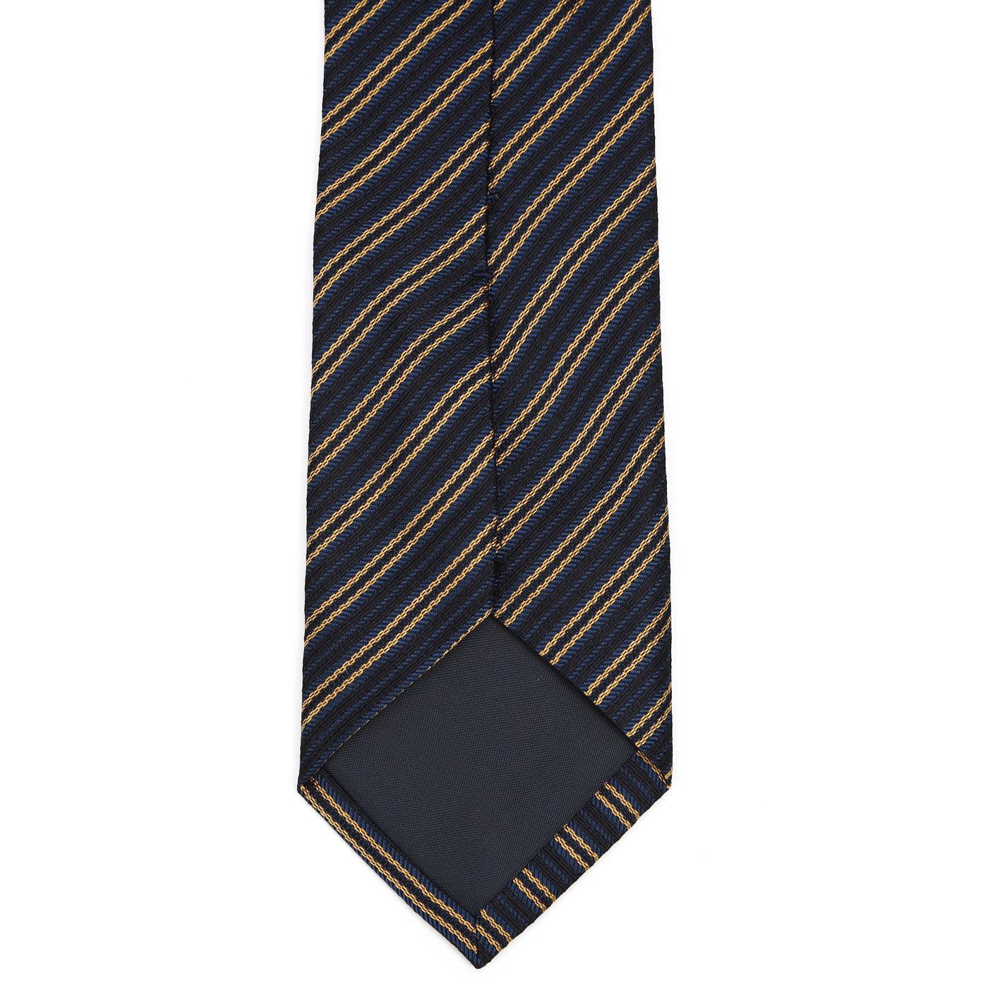 Men’s Jacquard Woven 100% Kyoto Silk Tie -26. Esprit- striped pattern Made in Japan FORTUNA Tokyo