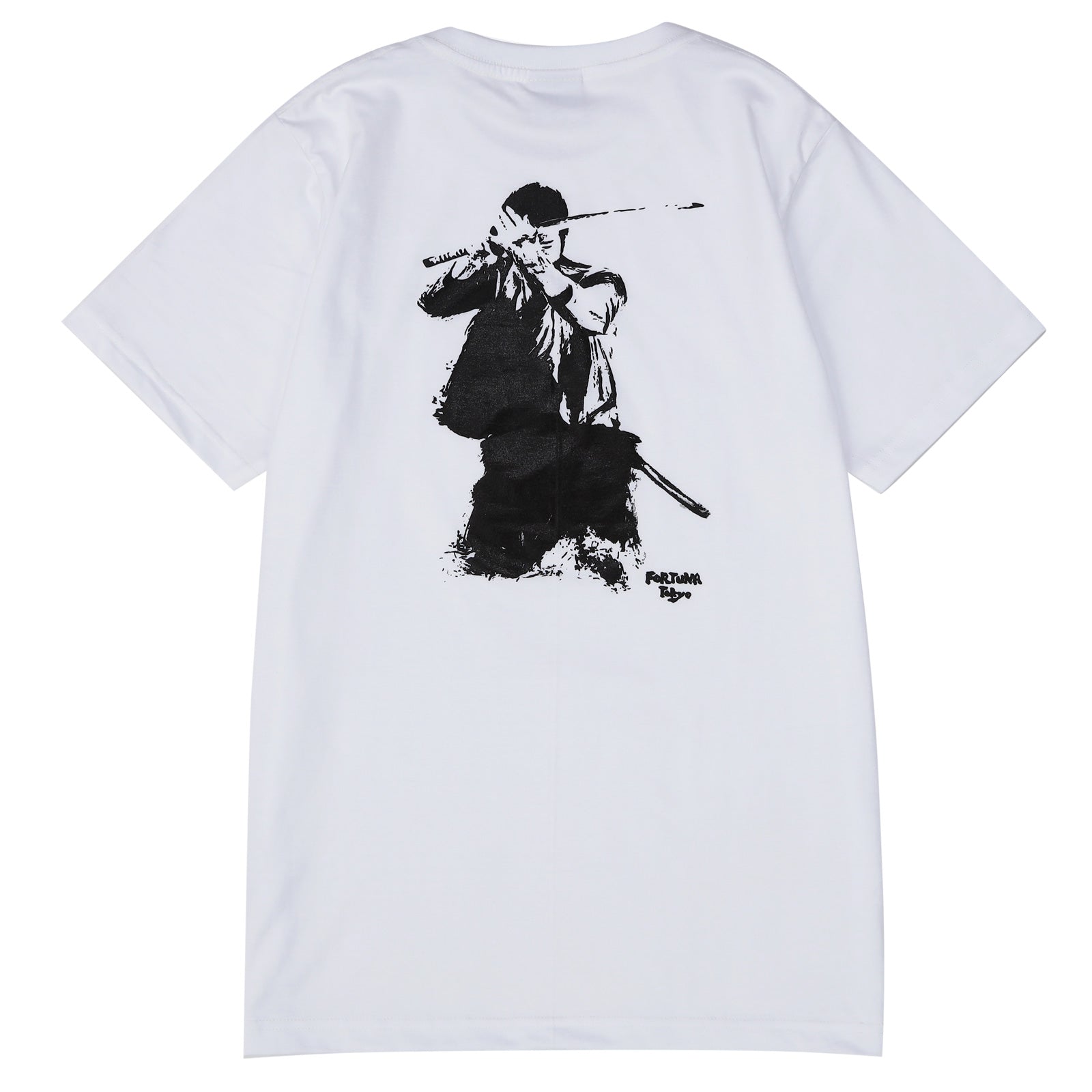 T Shirt Men's 100% Cotton -Ink painting "Samurai Iaido" FORTUNA Tokyo