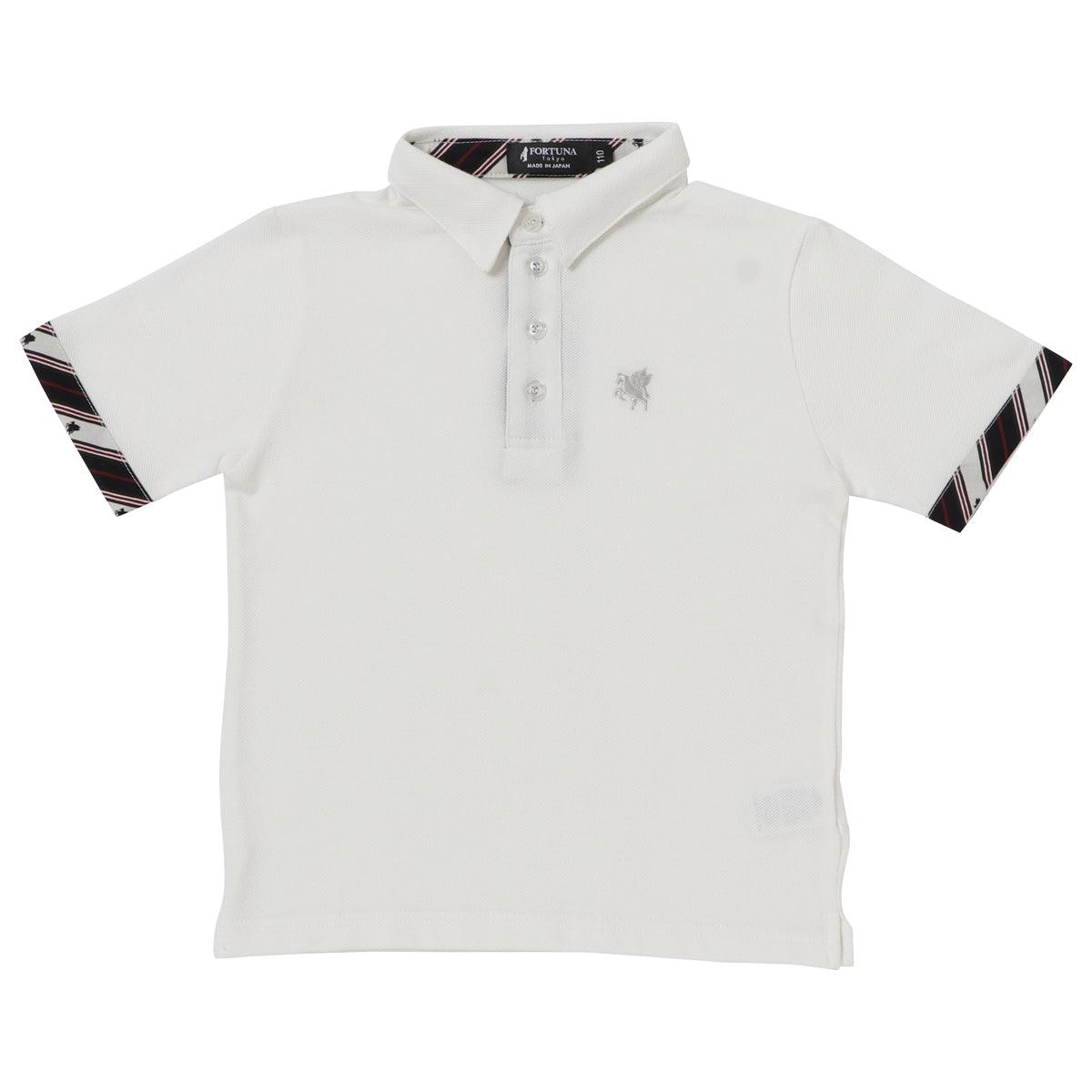 Disinfecting Cloth Kid's Polo Shirt Short Sleeve -13. Miracle Pegasus Design Made in Japan FORTUNA Tokyo