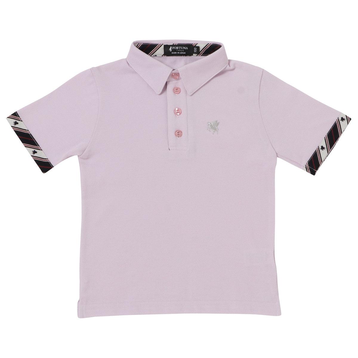 Disinfecting Cloth Kid's Polo Shirt Short Sleeve -13. Miracle Pegasus Design Made in Japan FORTUNA Tokyo