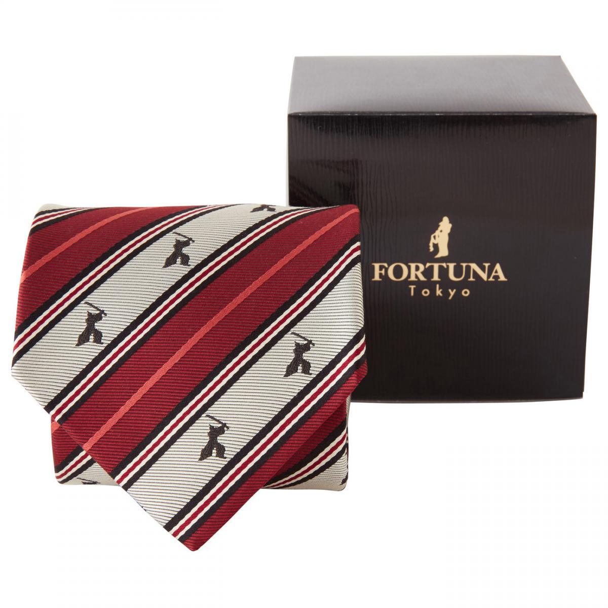 Men’s Jacquard Woven 100% Nishijin Kyoto Silk Tie -16. Samurai Striped Pattern Made in Japan FORTUNA Tokyo