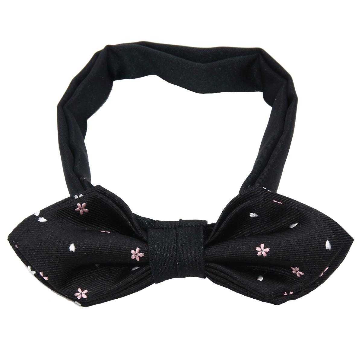 Men’s Pre-Tied Adjustable Bow Tie 100% Silk 15. Sakura Reversible Cherry Blossoms Made in Japan FORTUNA Tokyo