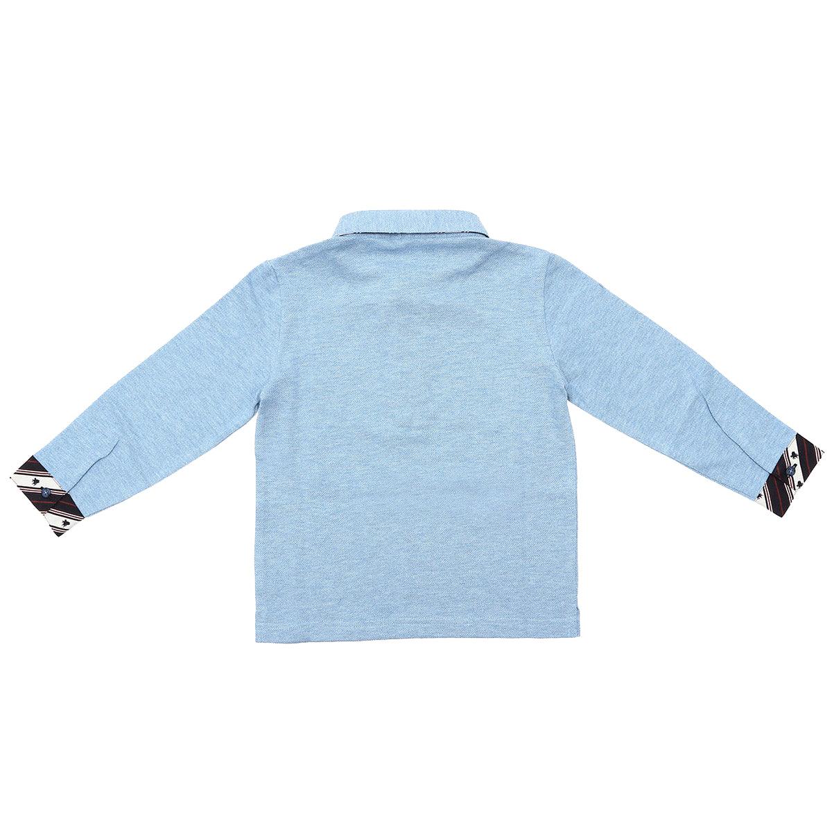 Kid's 100% Organic Cotton Long Sleeve Polo Shirt -13. Miracle Pegasus Design Made in Japan FORTUNA Tokyo