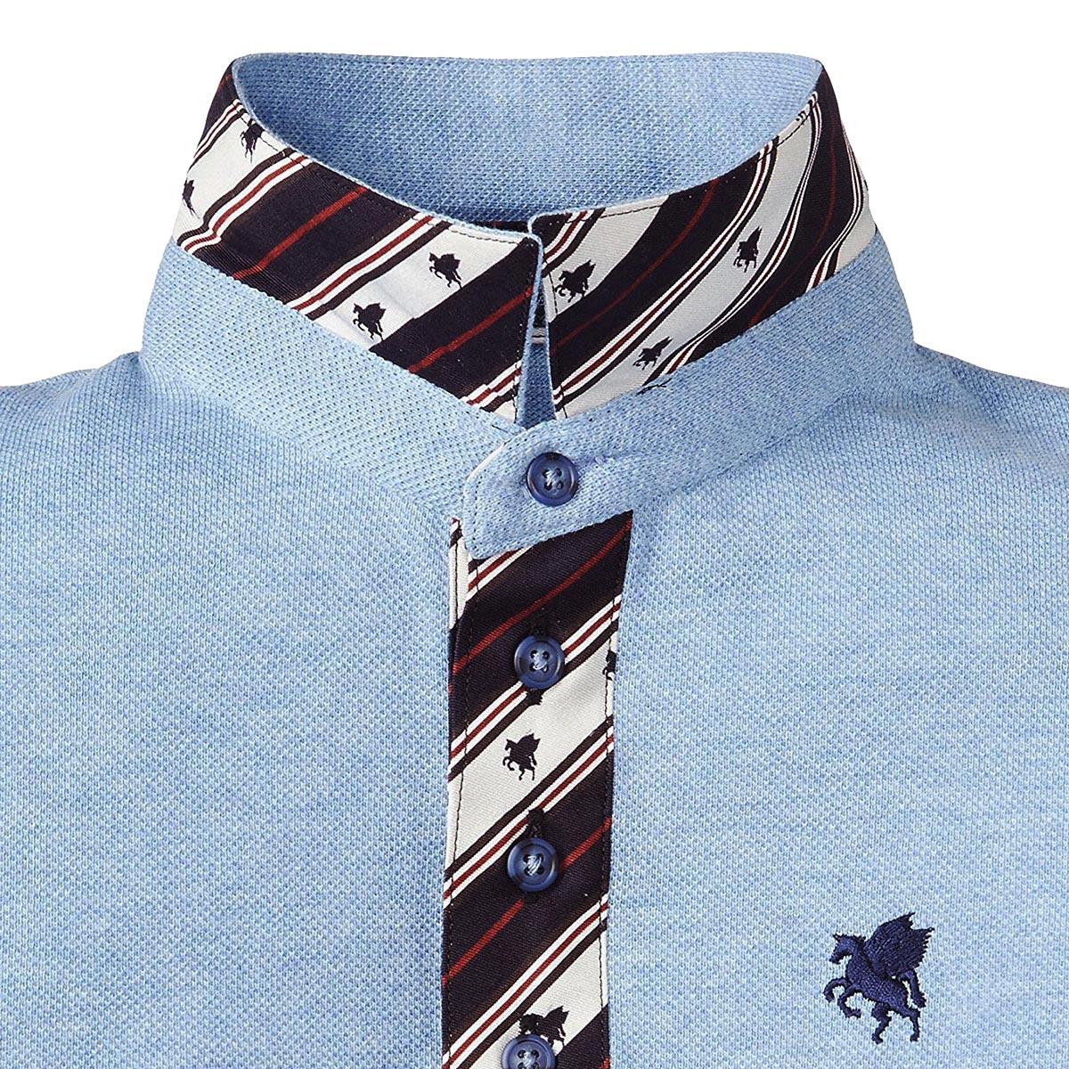 Kid's 100% Organic Cotton Long Sleeve Polo Shirt -13. Miracle Pegasus Design Made in Japan FORTUNA Tokyo