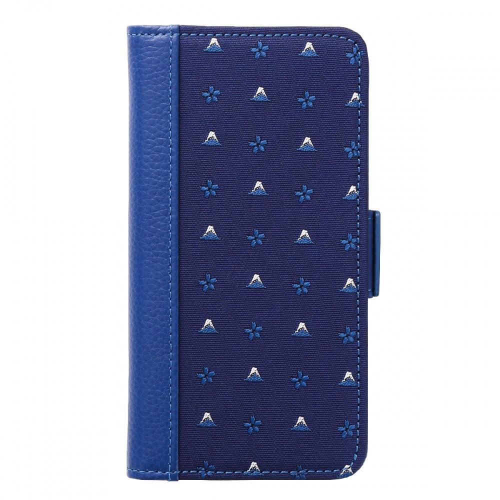 Wallet Case for Apple iPhone 6 7 8 Jacquard Woven Silk & Leather 3 Card Holder Made in Japan FORTUNA Tokyo