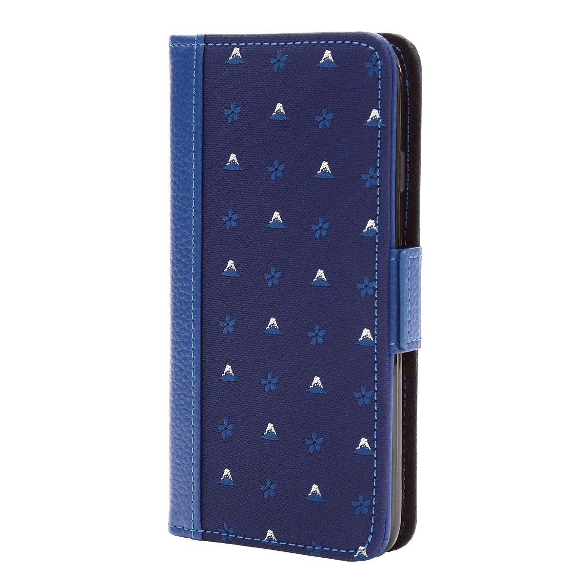 Wallet Case for Apple iPhone 6 7 8 Jacquard Woven Silk & Leather 3 Card Holder Made in Japan FORTUNA Tokyo