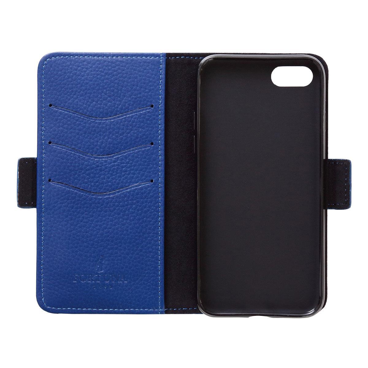 Wallet Case for Apple iPhone 6 7 8 Jacquard Woven Silk & Leather 3 Card Holder Made in Japan FORTUNA Tokyo