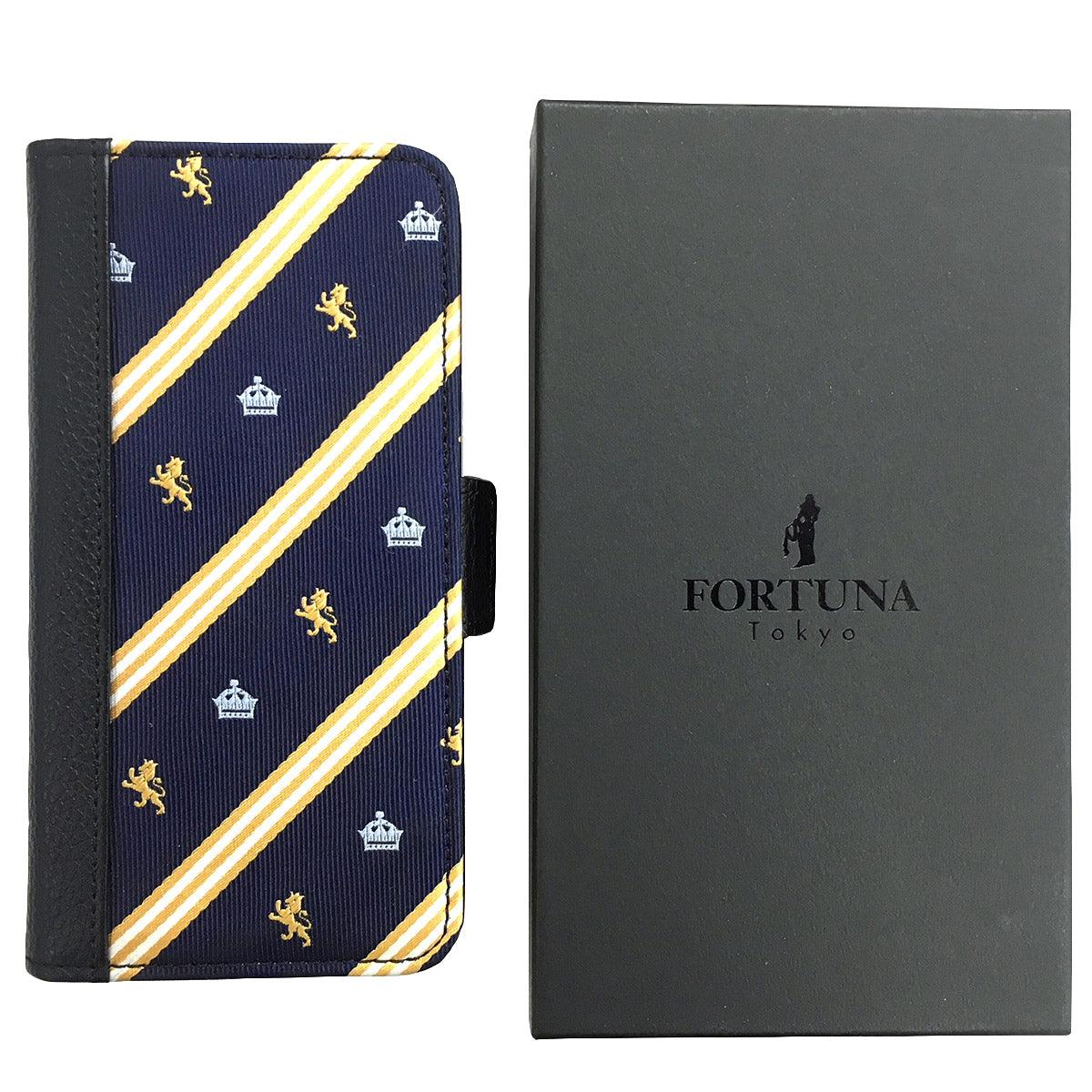 Wallet Case for Apple iPhone 6 7 8 Jacquard Woven Silk & Leather 3 Card Holder Made in Japan FORTUNA Tokyo