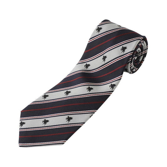 Men’s Jacquard Woven 100% Nishijin Kyoto Silk Tie -13. Miracle Pegasus Striped Pattern Made in Japan FORTUNA Tokyo