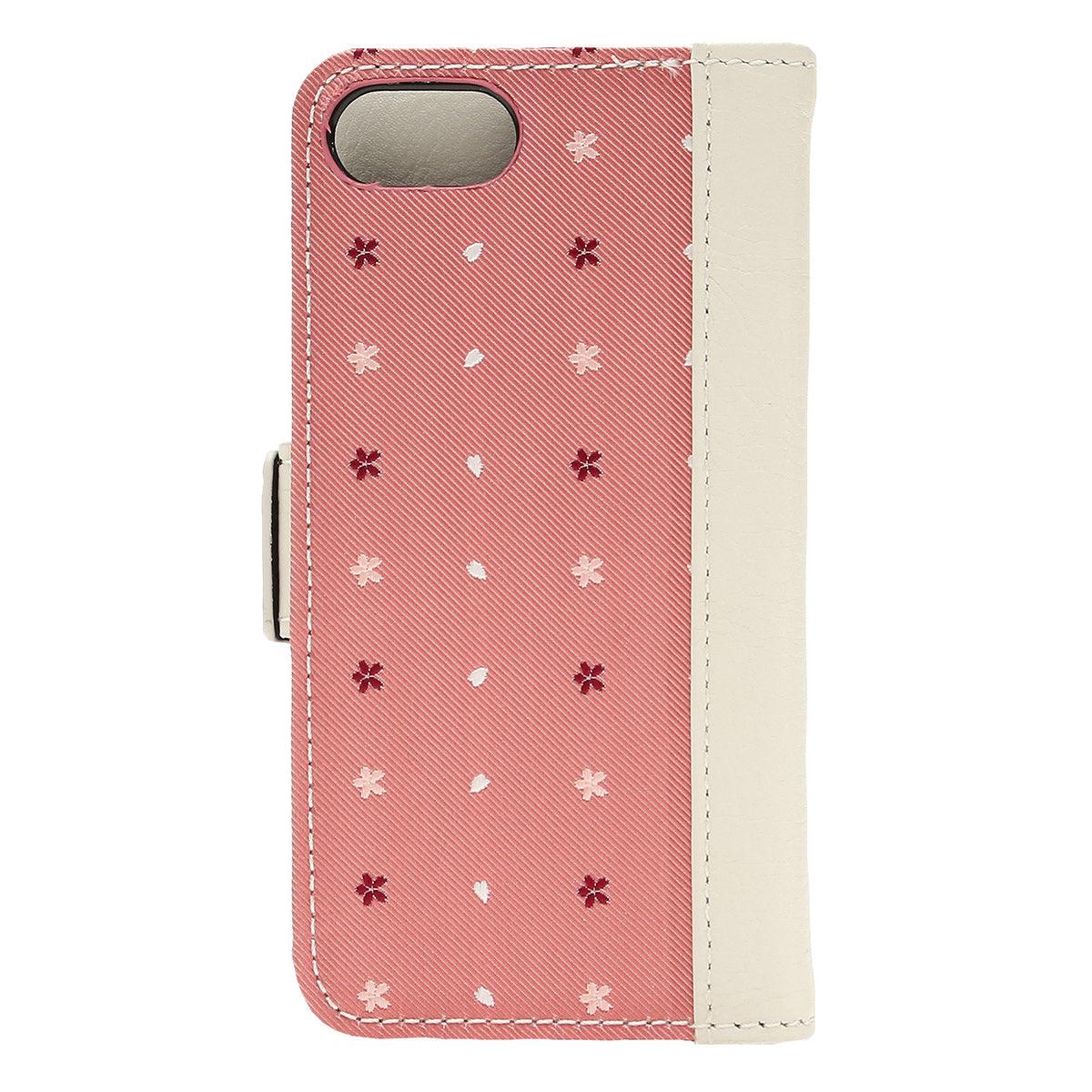 Wallet Case for Apple iPhone 6 7 8 Jacquard Woven Silk & Leather 3 Card Holder Made in Japan FORTUNA Tokyo