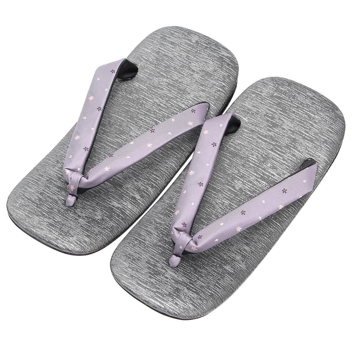 Men's Japanese Leather Soled Geta & Zori Sandals flip-flops Handmade with Silk Thongs -15. Sakura FORTUNA Tokyo