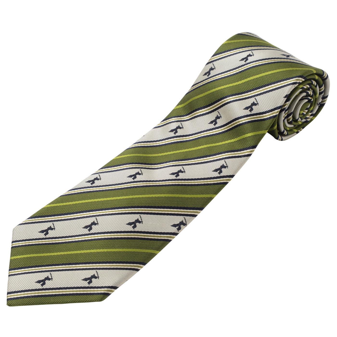 Men’s Jacquard Woven 100% Nishijin Kyoto Silk Tie -16. Samurai Striped Pattern Made in Japan FORTUNA Tokyo