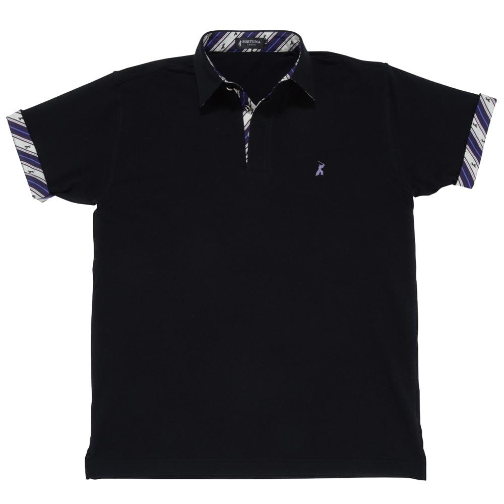 Men’s Short Sleeve Cotton Sports Polo Shirt -16. Samurai Design Made in Japan FORTUNA Tokyo