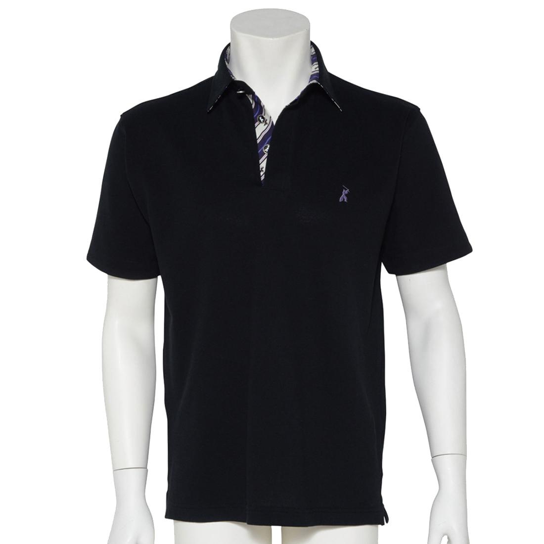 Men’s Short Sleeve Cotton Sports Polo Shirt -16. Samurai Design Made in Japan FORTUNA Tokyo