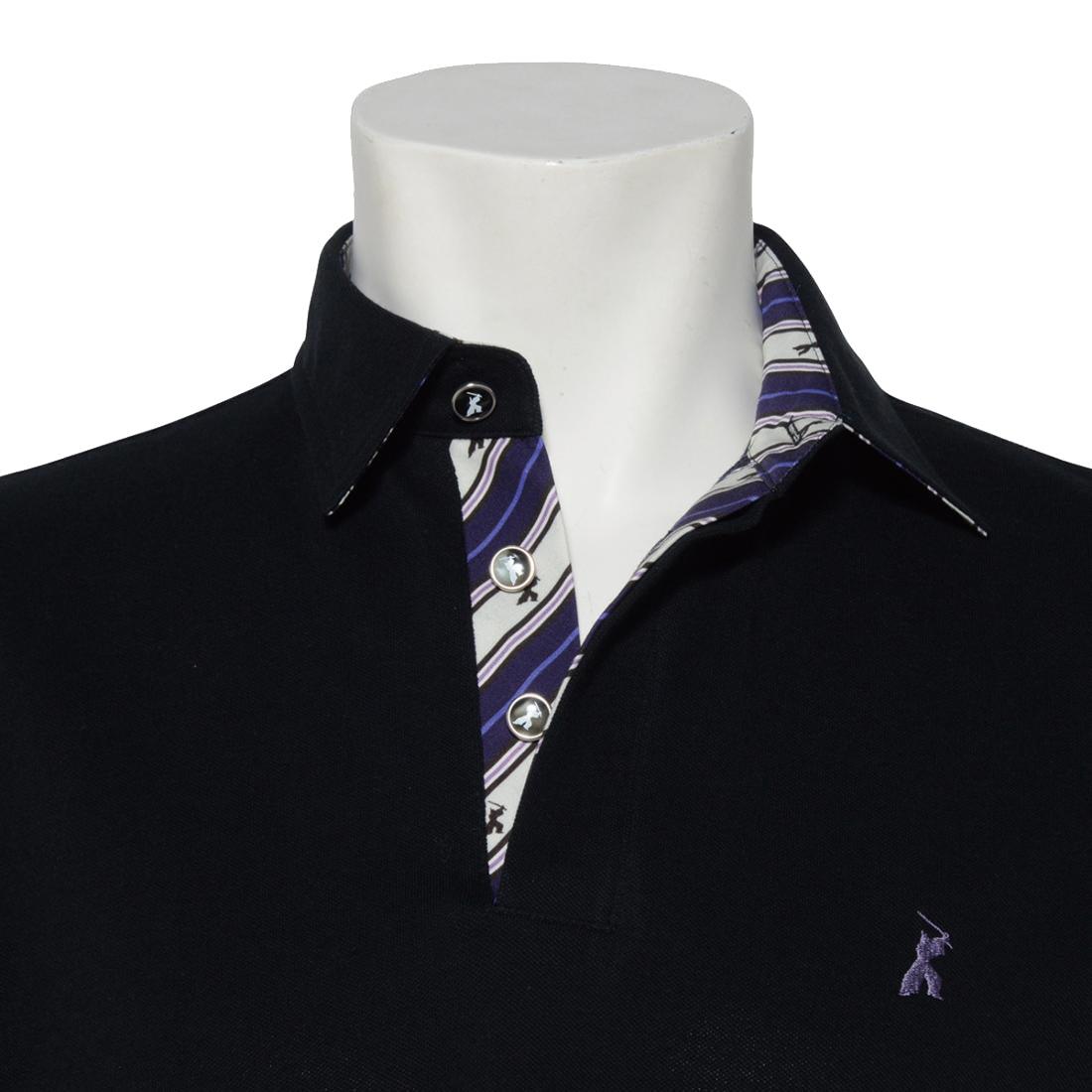 Men’s Short Sleeve Cotton Sports Polo Shirt -16. Samurai Design Made in Japan FORTUNA Tokyo