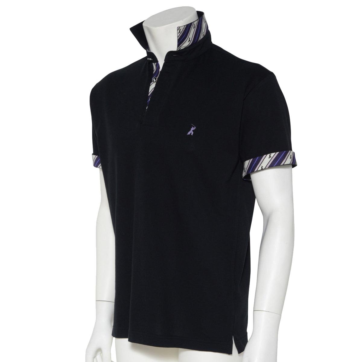 Men’s Short Sleeve Cotton Sports Polo Shirt -16. Samurai Design Made in Japan FORTUNA Tokyo