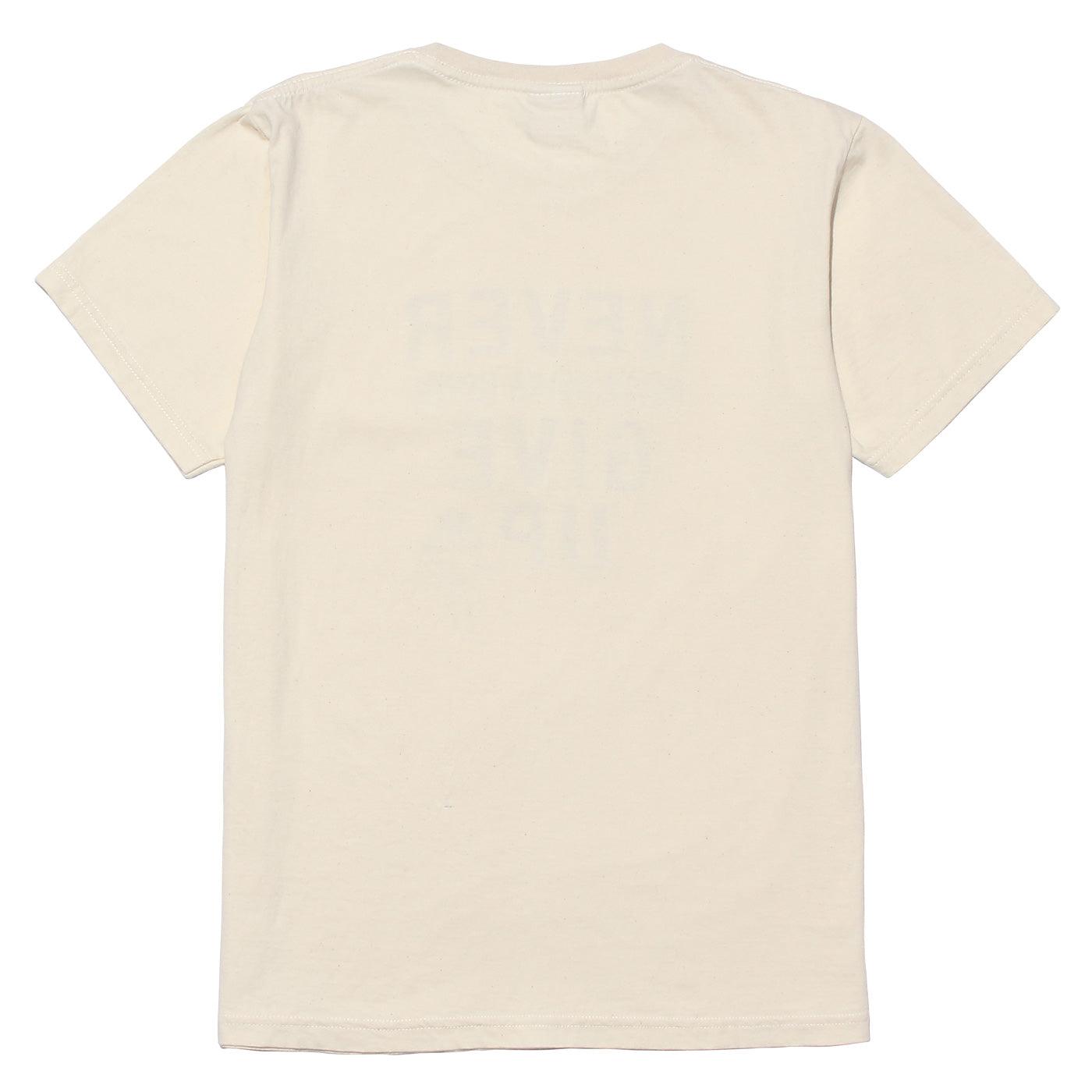 Disinfecting Cloth T Shirt Unisex 100% Cotton -Never Give Up- Made in Japan FORTUNA Tokyo