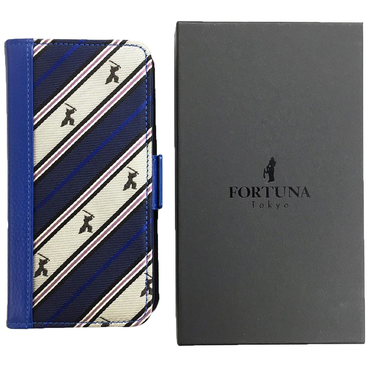 Wallet Case for Apple iPhone 6 7 8 Jacquard Woven Silk & Leather 3 Card Holder Made in Japan FORTUNA Tokyo