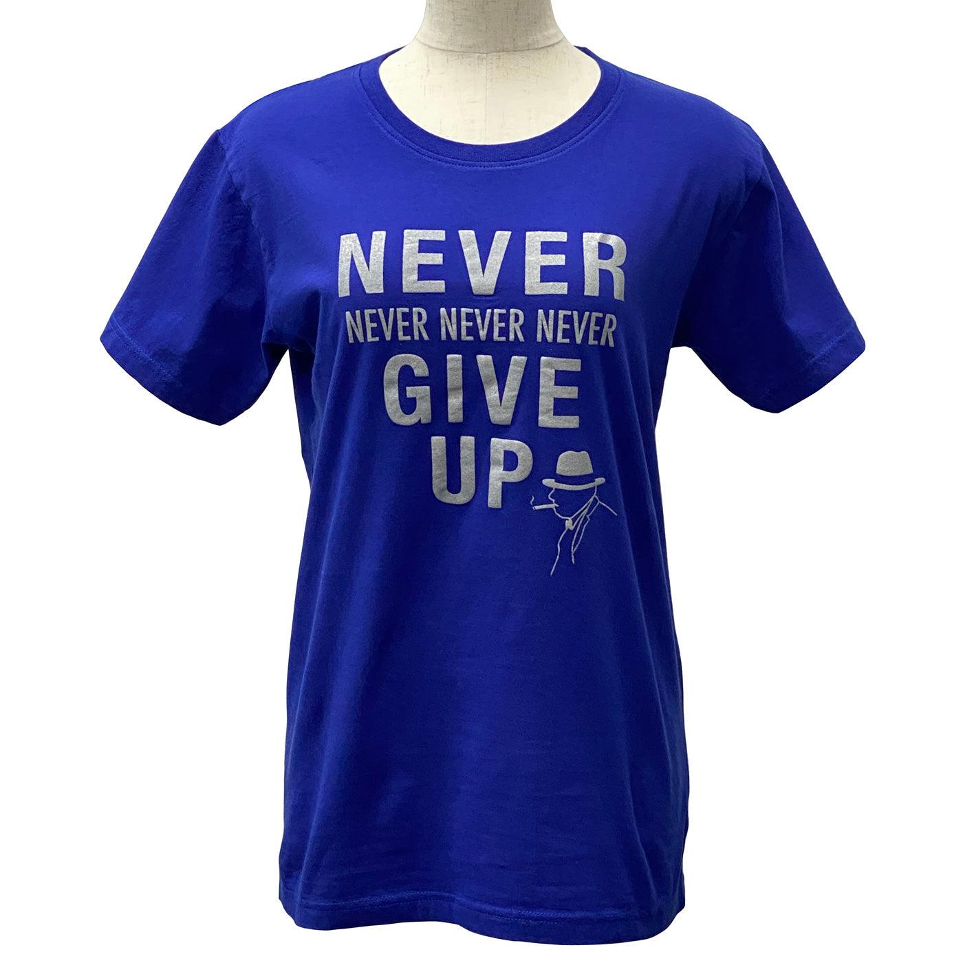 Disinfecting Cloth T Shirt Unisex 100% Cotton -Never Give Up- Made in Japan FORTUNA Tokyo