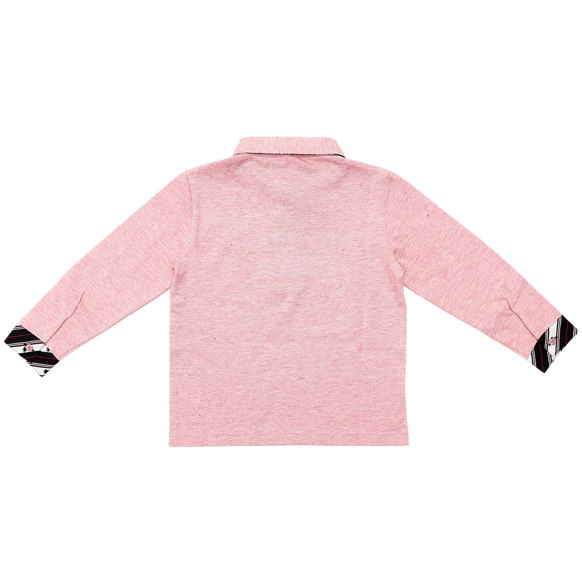 Kid's 100% Organic Cotton Long Sleeve Polo Shirt -13. Miracle Pegasus Design Made in Japan FORTUNA Tokyo