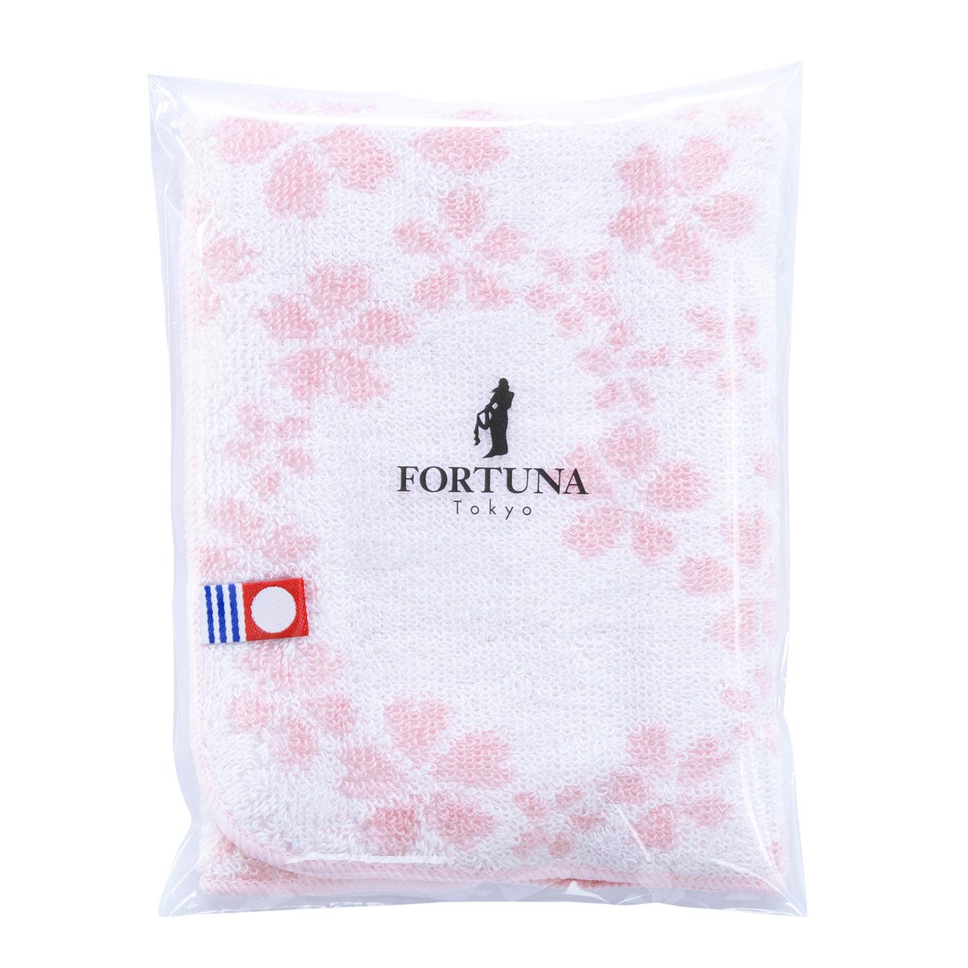 FORTUNA Tokyo Imabari Handkerchief Sakura Cherry Blossoms Design Mini Towel Cotton 100%, Made in Japan FORTUNA Tokyo